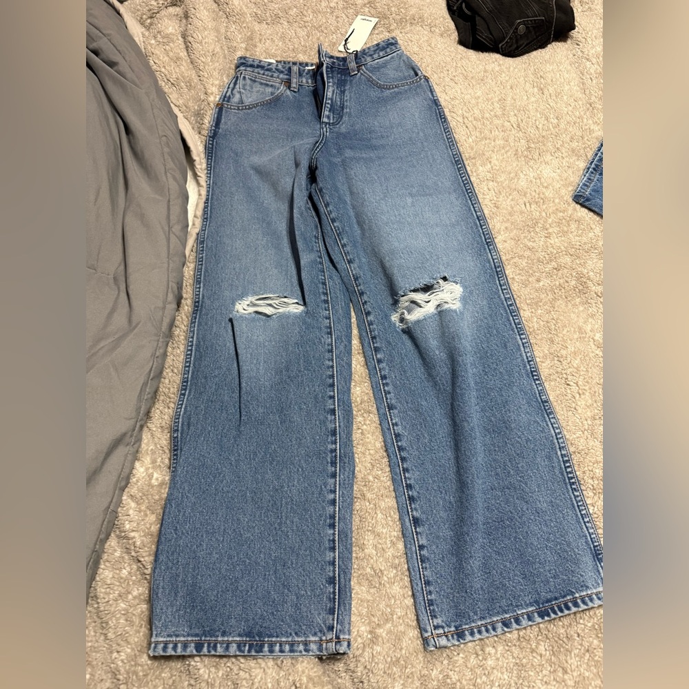 wrangler wide leg mom jeans size 24